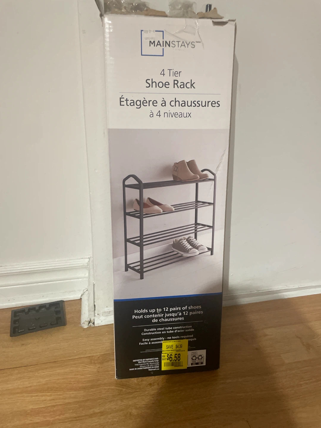 Mainstays 4 Tier Shoe Rack