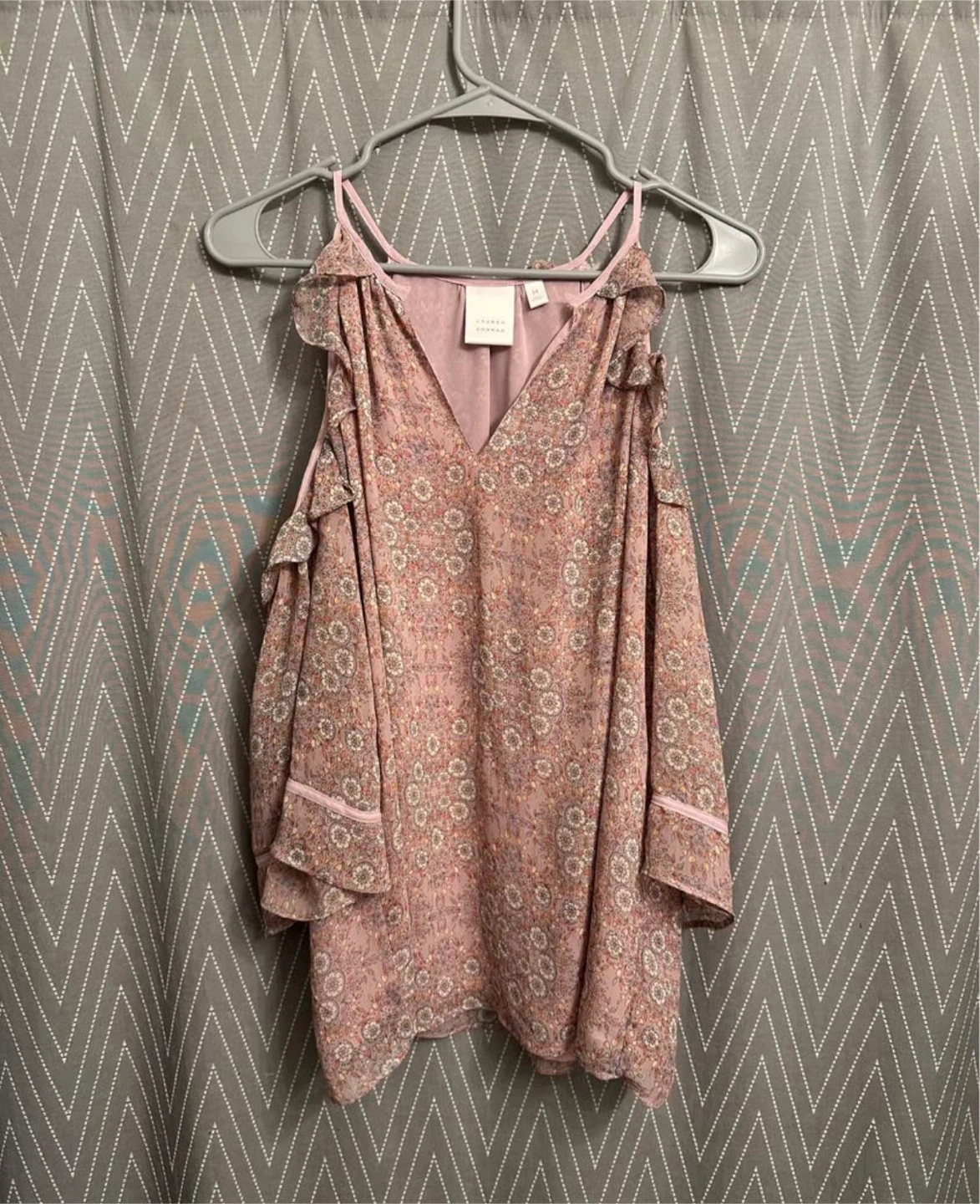 Lauren Conrad Cold Shoulder Floral Blouse - photo 2