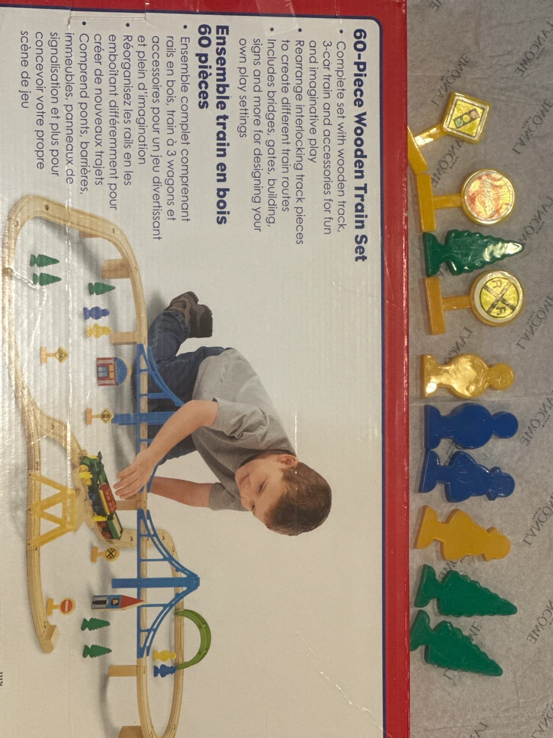 Kid Connection 60-Piece Wooden Train Set - photo 3