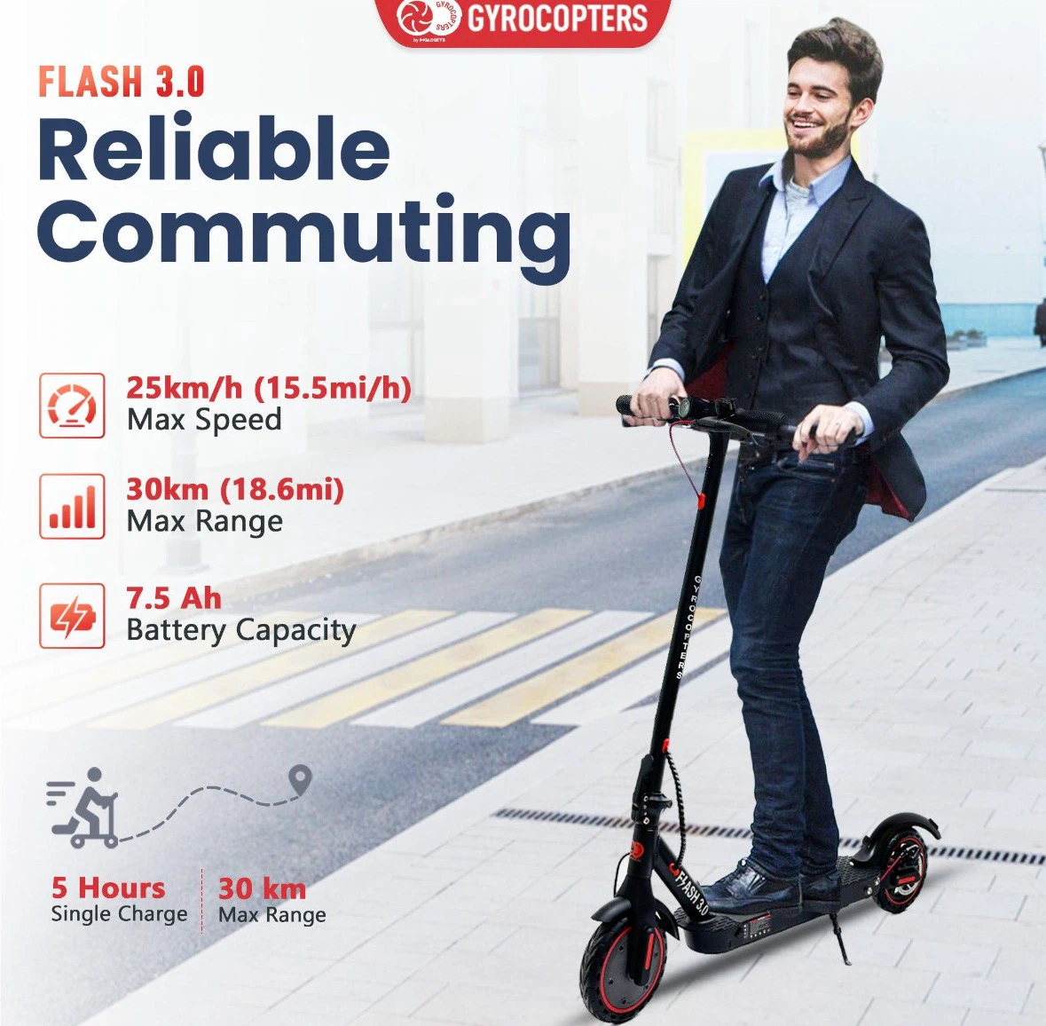 Gyrocopters Flash 3.0 Electric Scooters - photo 2