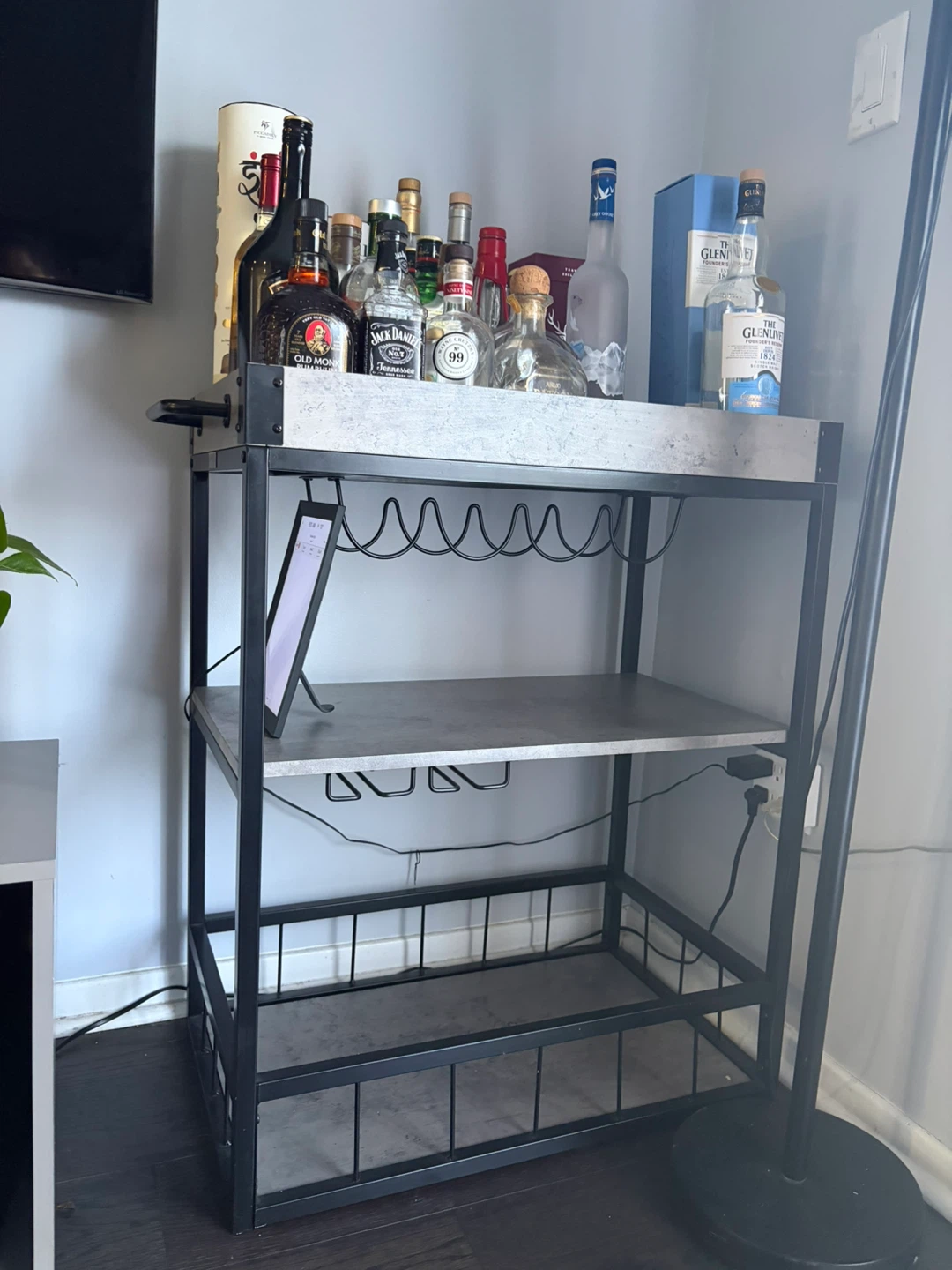 Industrial Style Bar Cart