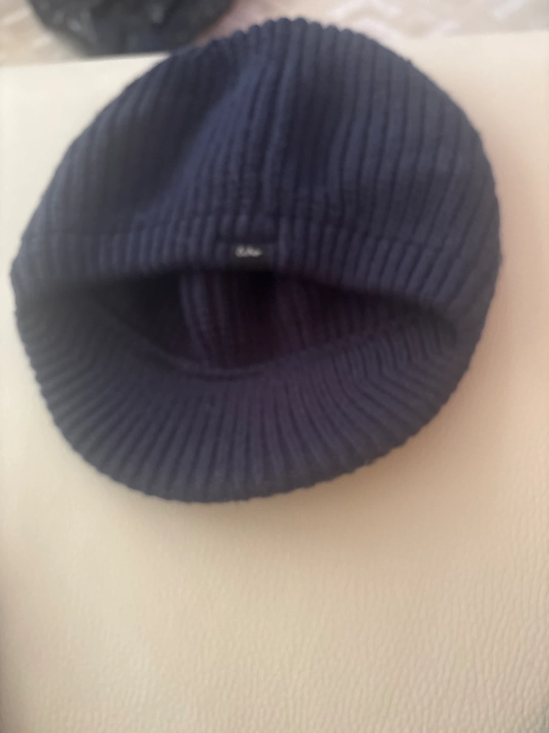 Navy Ribbed Knit Hat - photo 2