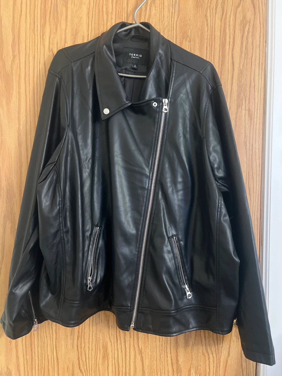 Torrid Black Faux Leather Moto Jacket - photo 2