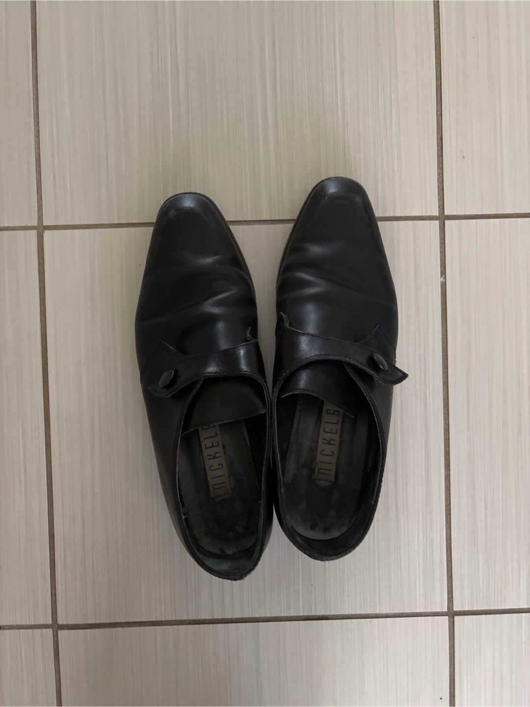 Nickels black leather shoes