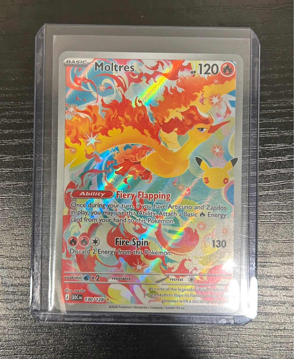 Pokémon 30th Anniversary Moltres IR 130/128