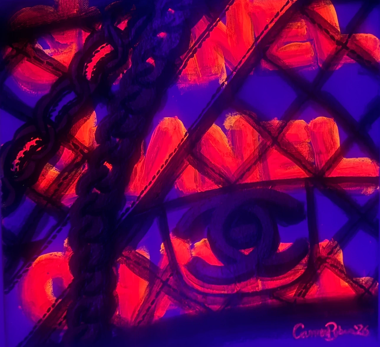 Chanel Inspired Hand Painted Canvas Art - photo 2