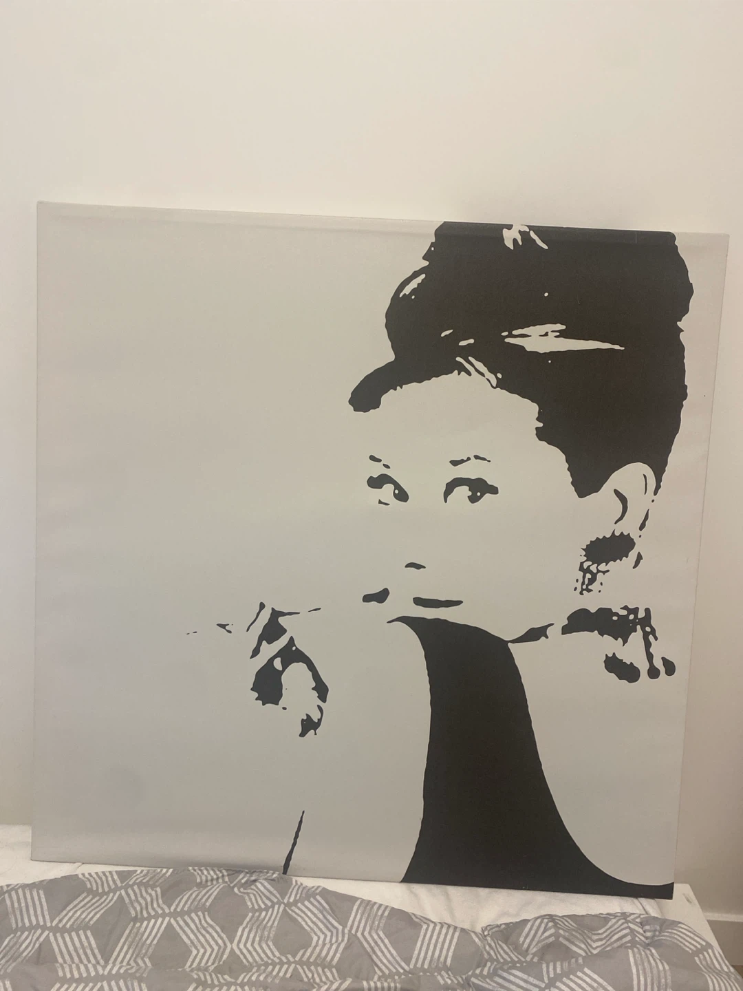 Audrey Hepburn Stencil Canvas Print