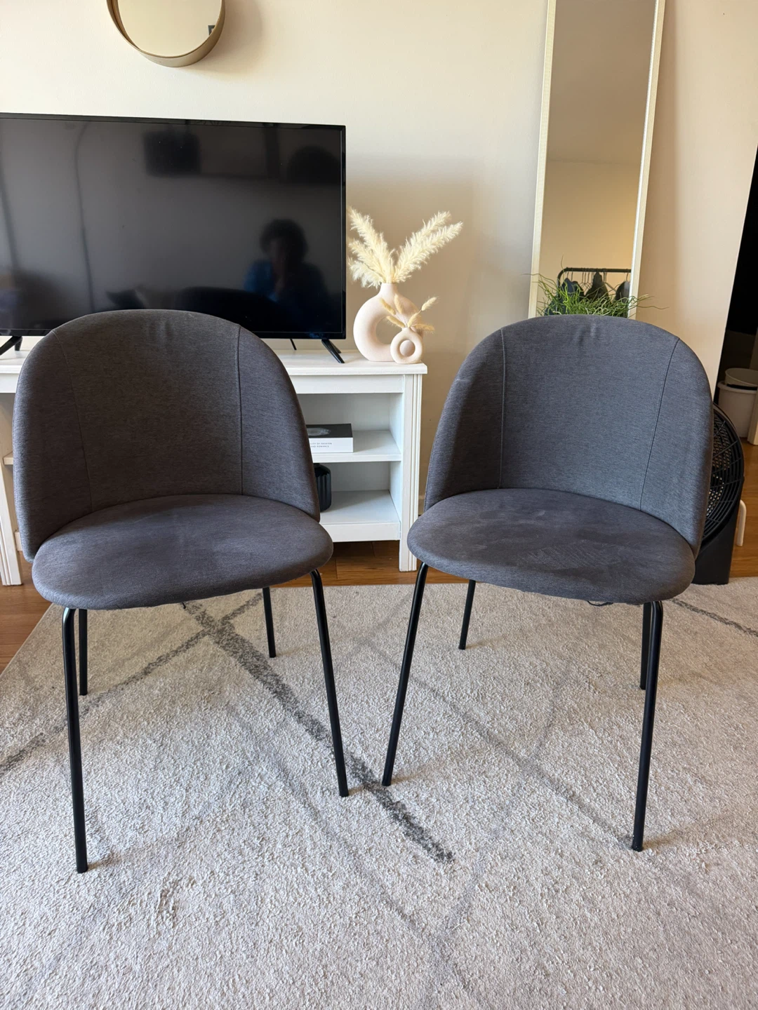 Set of Two Grey Chairs