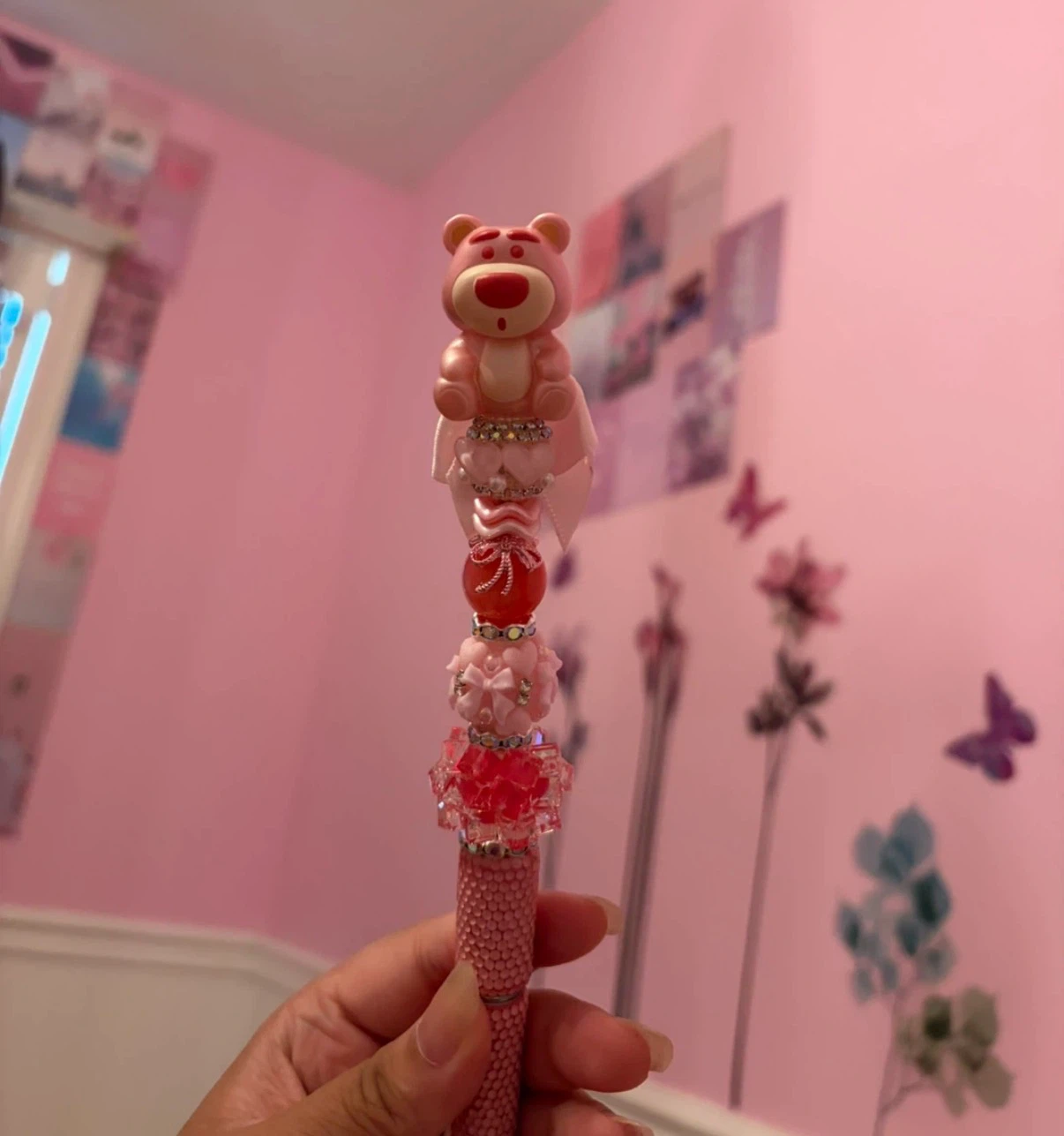 Lotso Bear Beaded Pen