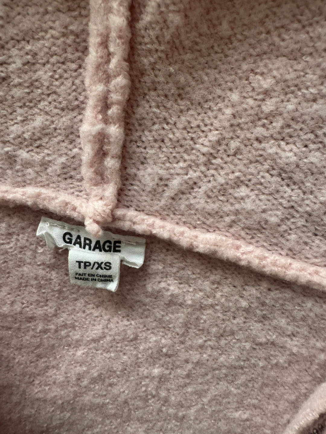 garage baby pink zip up sweater - photo 2