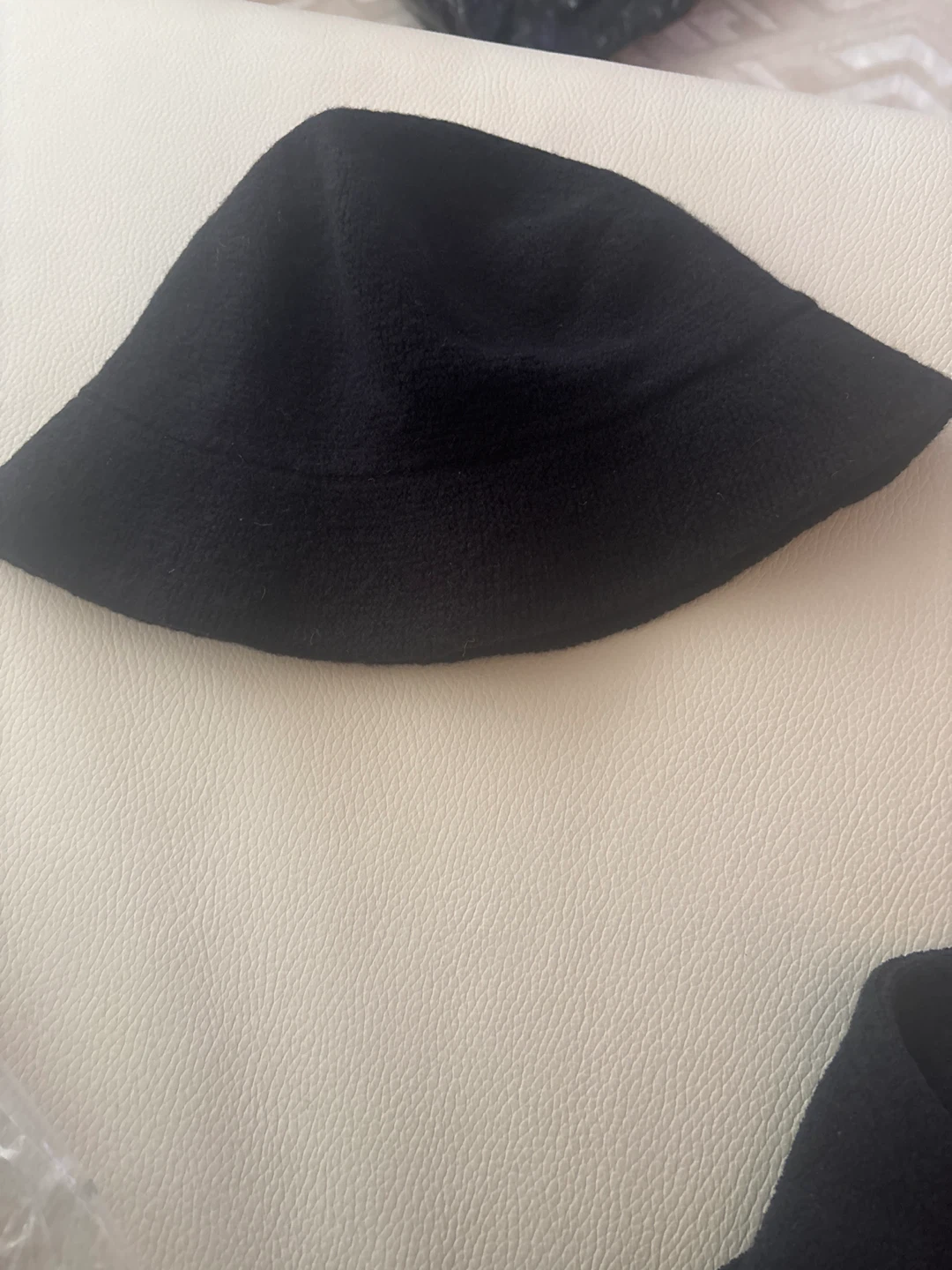 Black Felt Bucket Hat