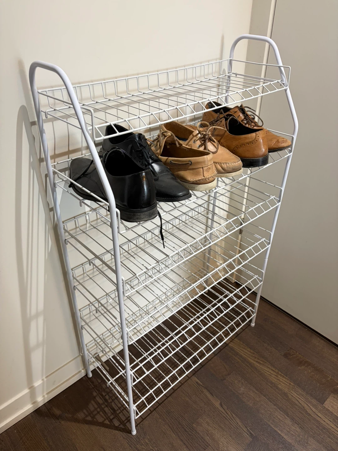 White 6-Tier Wire Shoe Rack - photo 2