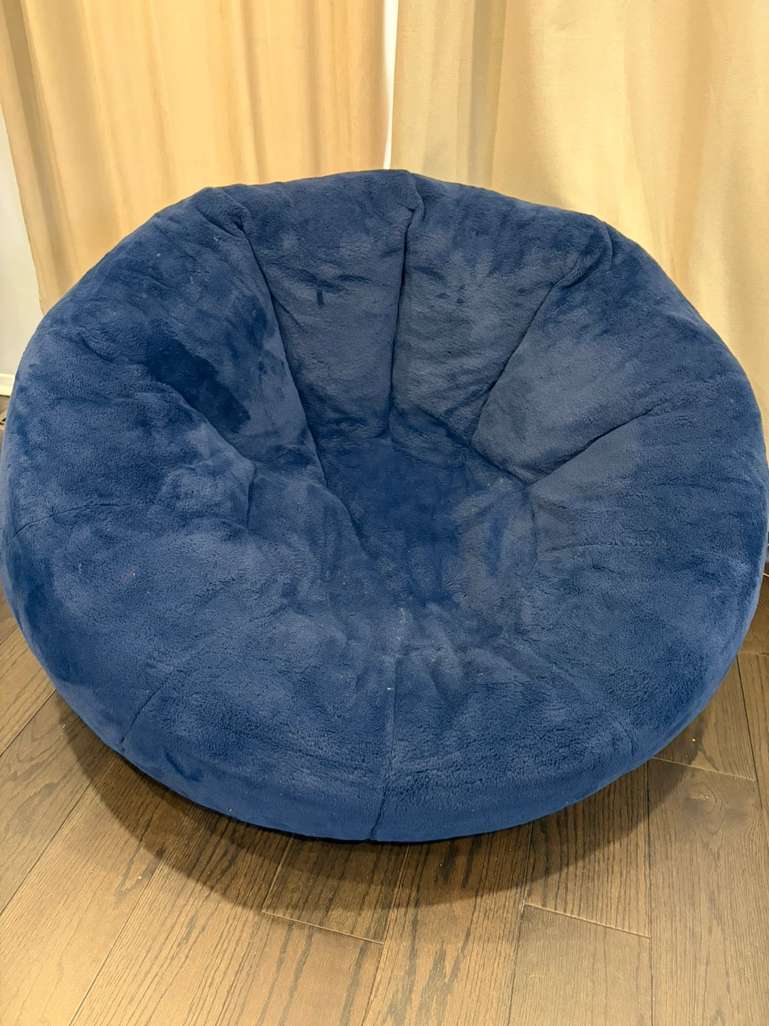 Blue Faux Fur Saucer Chair - photo 4