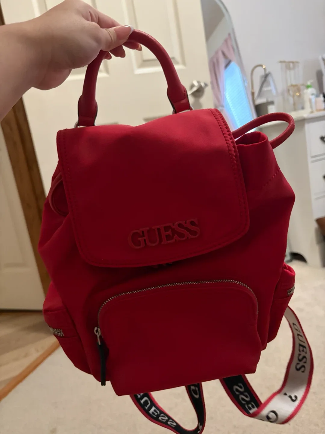 GUESS Red Mini Backpack