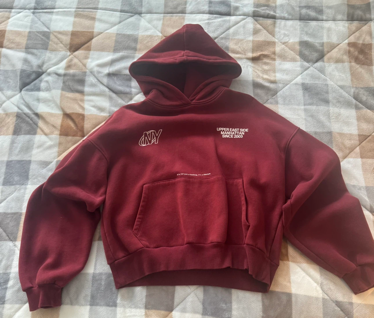 bershka maroon hoodie