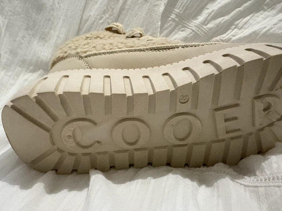 Cooeer Beige Sherpa Ankle Boots