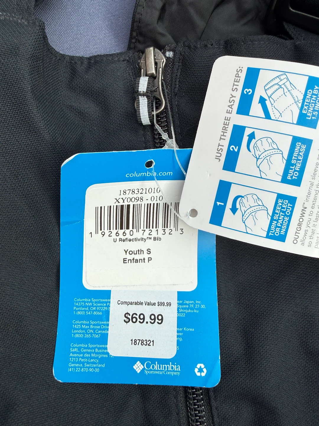 Columbia U-Reflectivity Youth Snow Bibs - photo 2