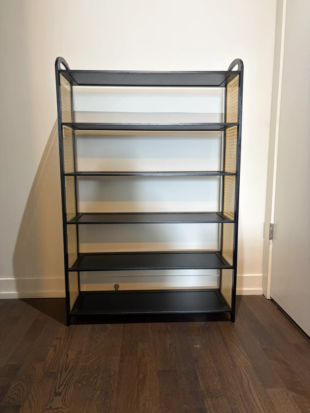 Black and Tan Shoe Rack