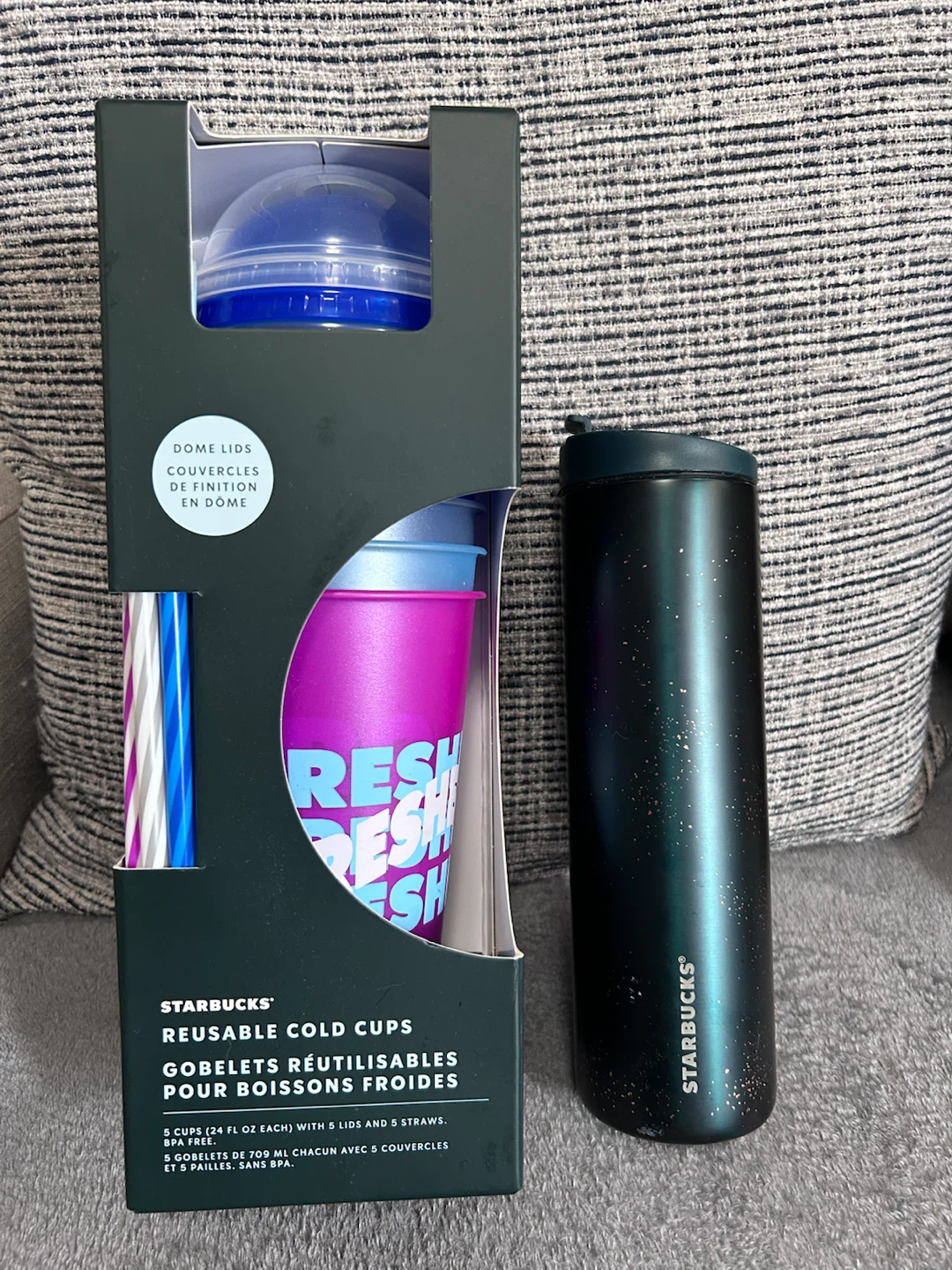 NEW Starbucks Cold Cup Set, Tumbler, SS mug