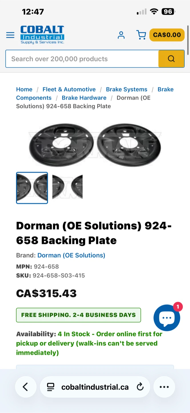 Dorman OE Solutions 924-658 Brake Dust Shield Pair - photo 2