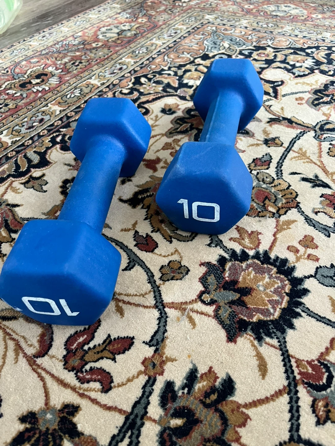 Set of Two 10lb Blue Neoprene Dumbbells