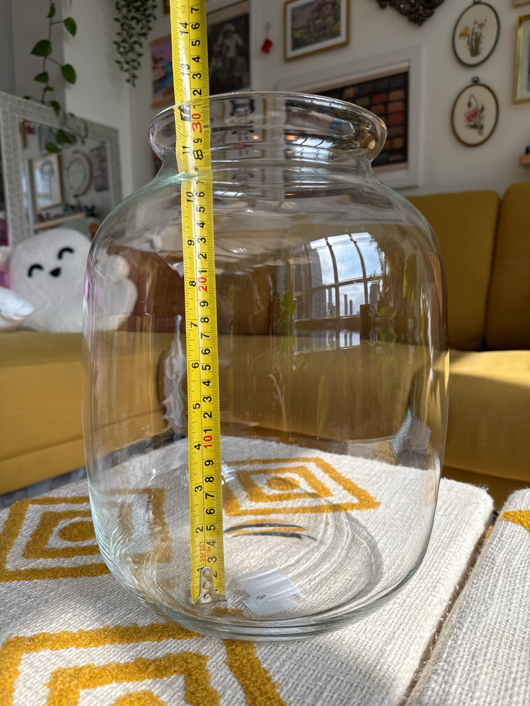 Large Clear Glass Jar - photo 2
