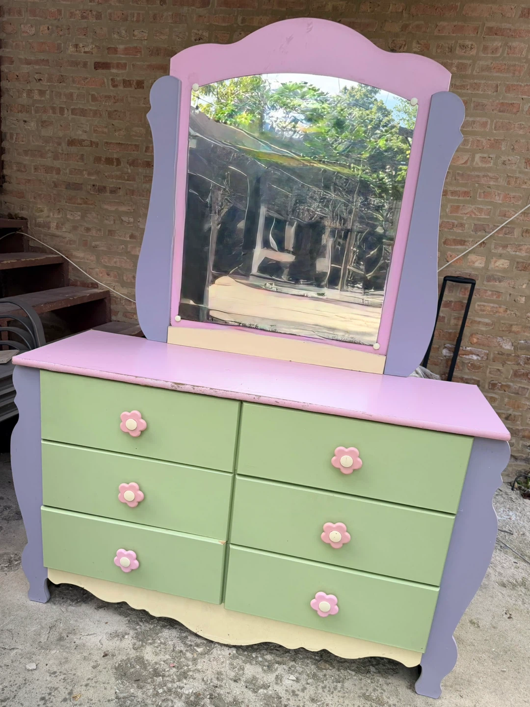 Pastel Kids Dresser with Mirror - photo 2