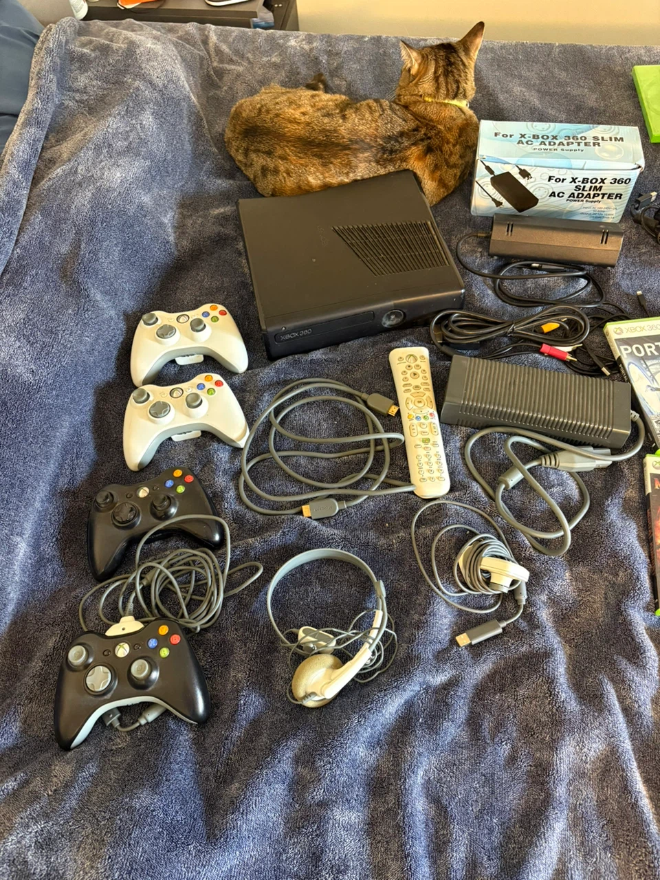 Xbox 360 Slim Console Bundle with 30+ Games and Accessories