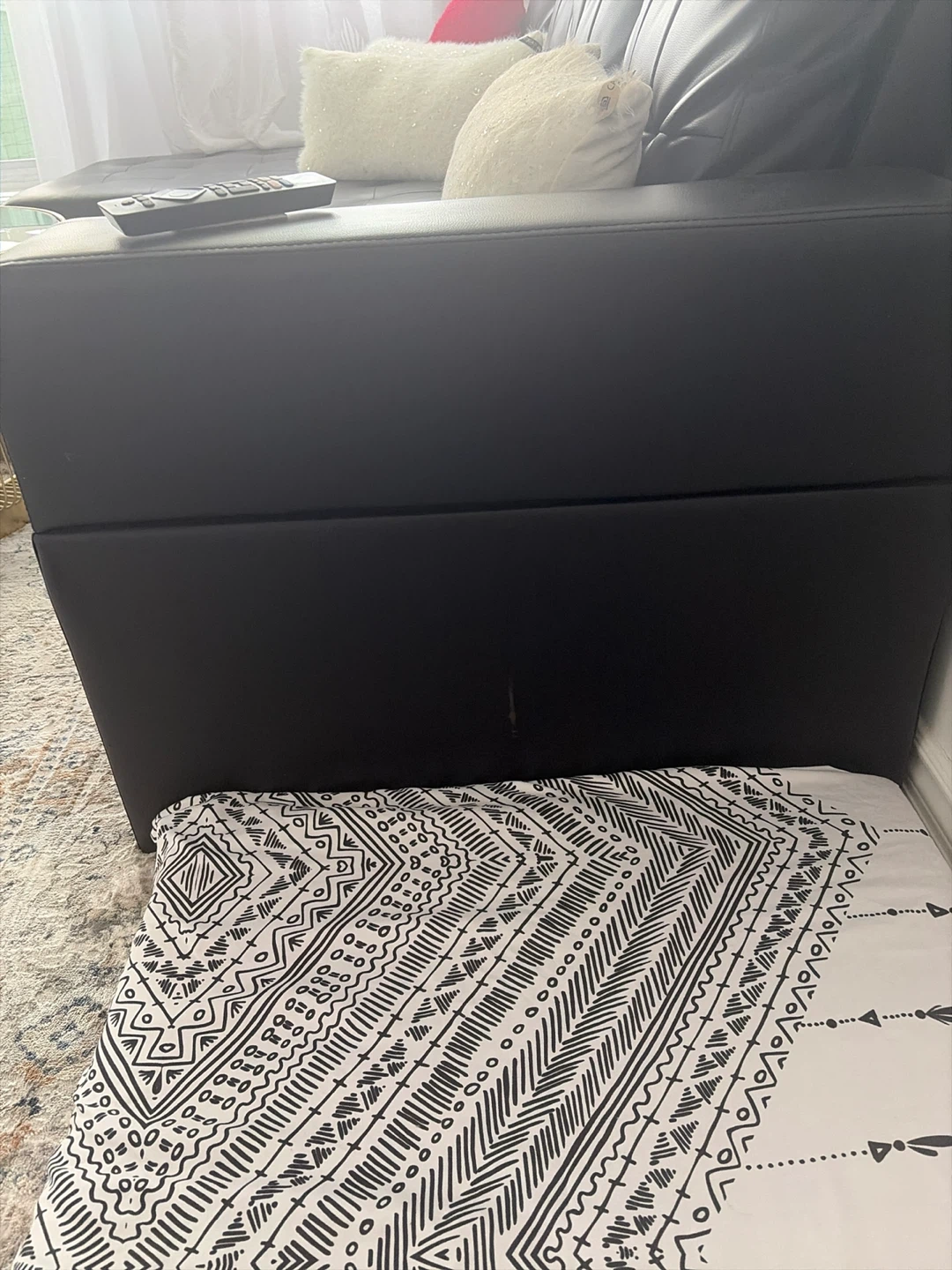 Black Sectional Sofa with Chaise - photo 4