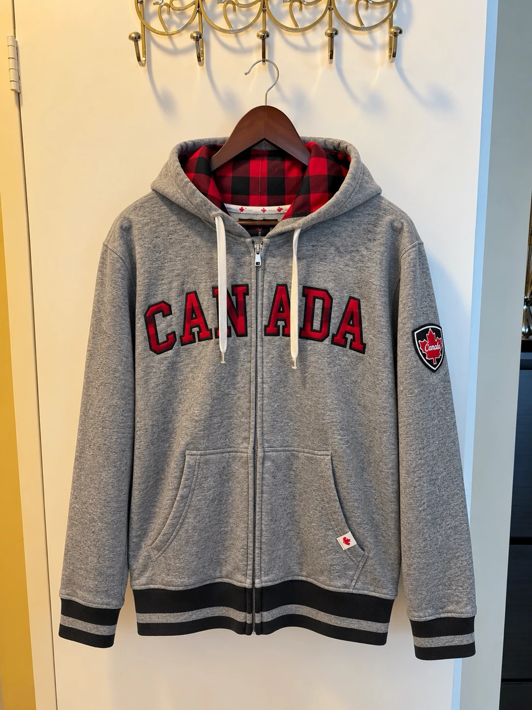 Canada Grey Zip-Up Hoodie