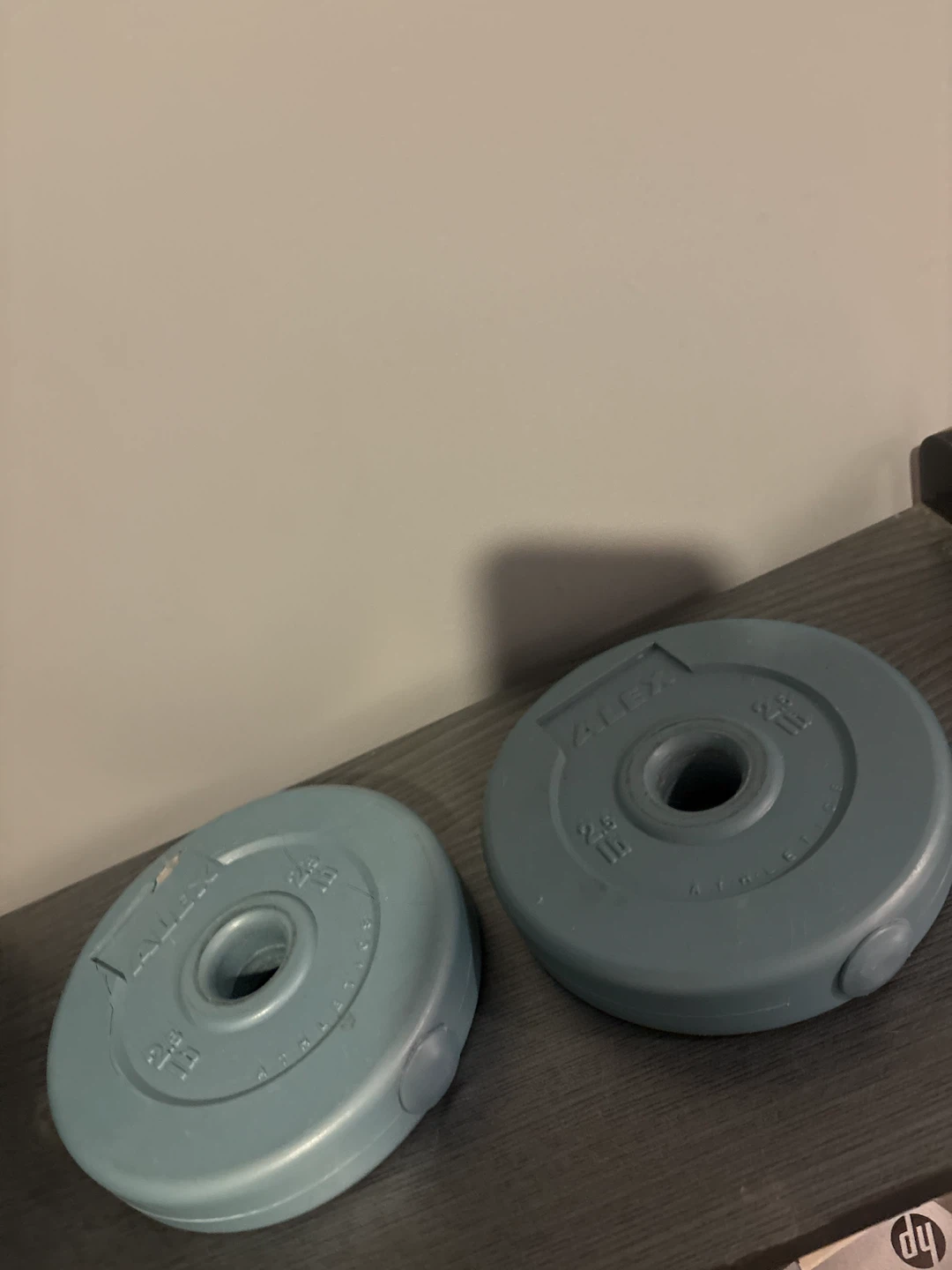 Two Alex Athletics 2.5 lb Weight Plates