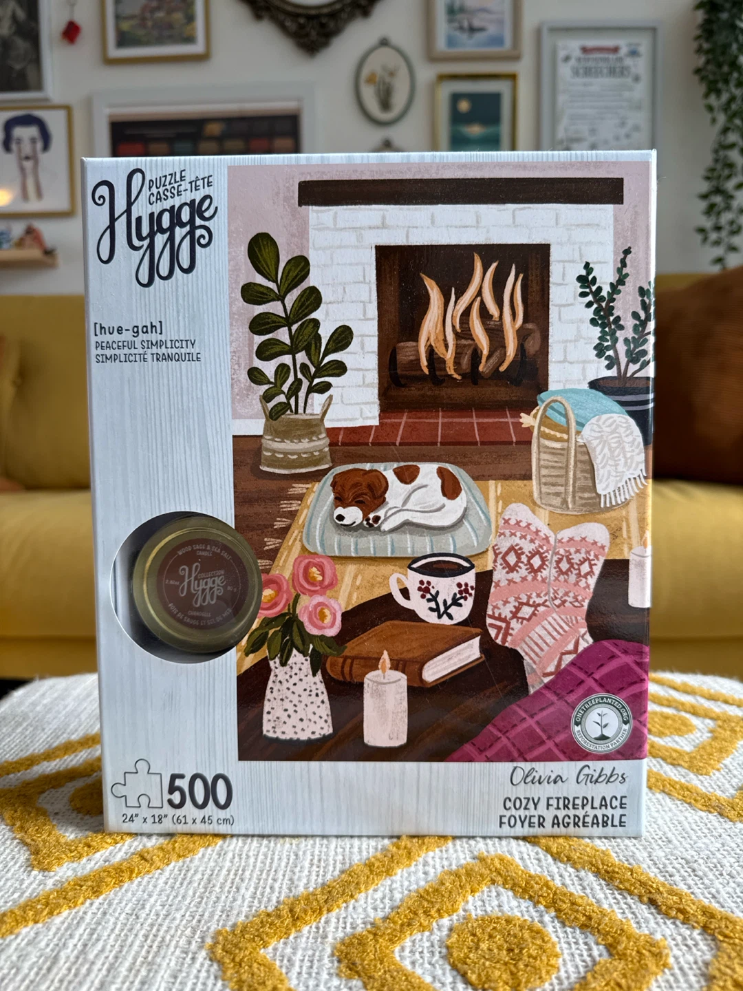 Playview Hygge Cozy Fireplace 500-Piece Puzzle