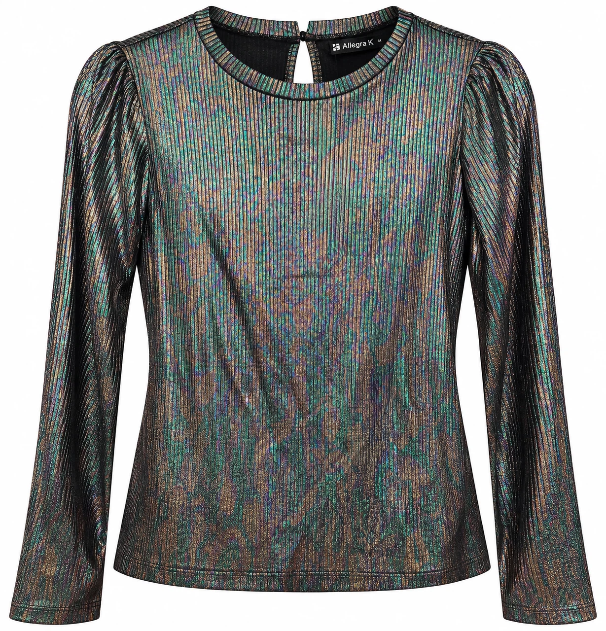 Allegra K Metallic  Top – Fall/Halloween Color Size M