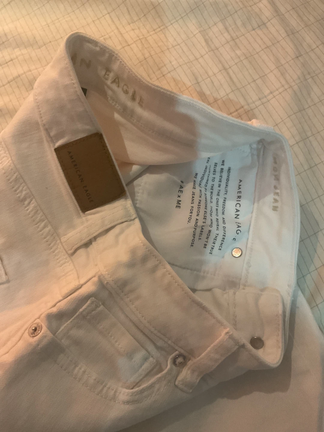 American Eagle White Mom Jeans - photo 2