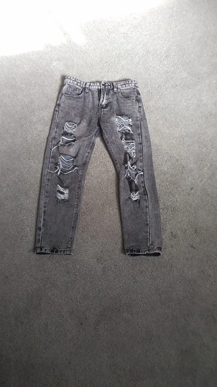 Distressed Grey Jeans