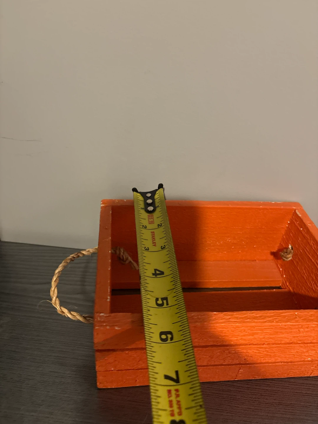 Orange wooden storage crate - photo 3