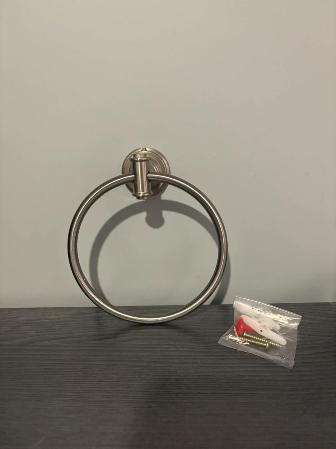 Brushed Nickel Towel Ring