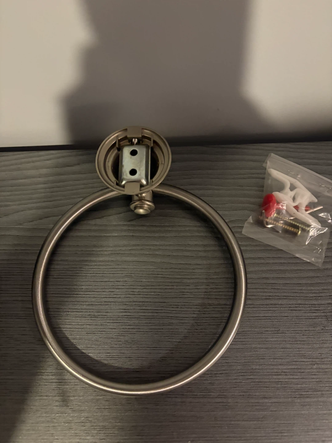 Brushed Nickel Towel Ring - photo 2