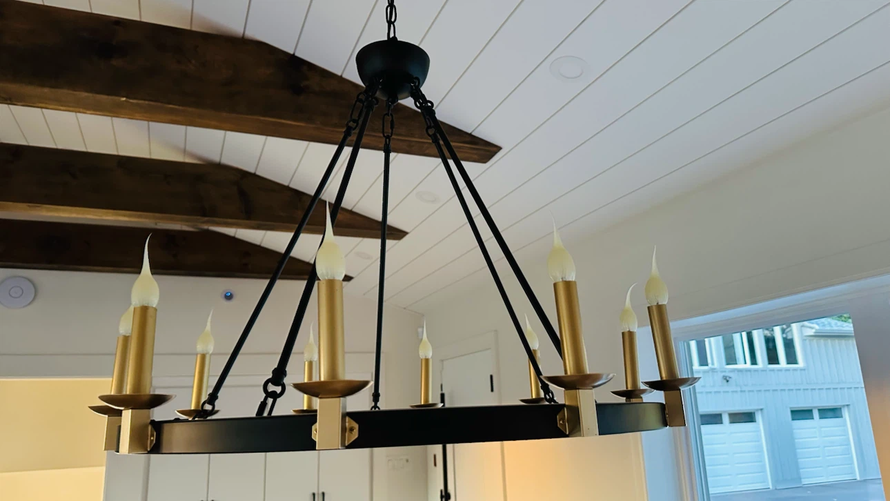Modern Wagon Wheel Chandelier