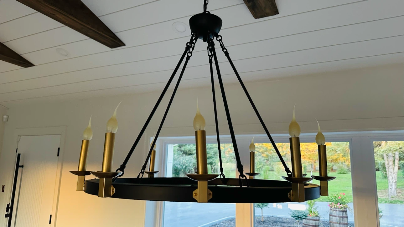 Modern Wagon Wheel Chandelier - photo 2