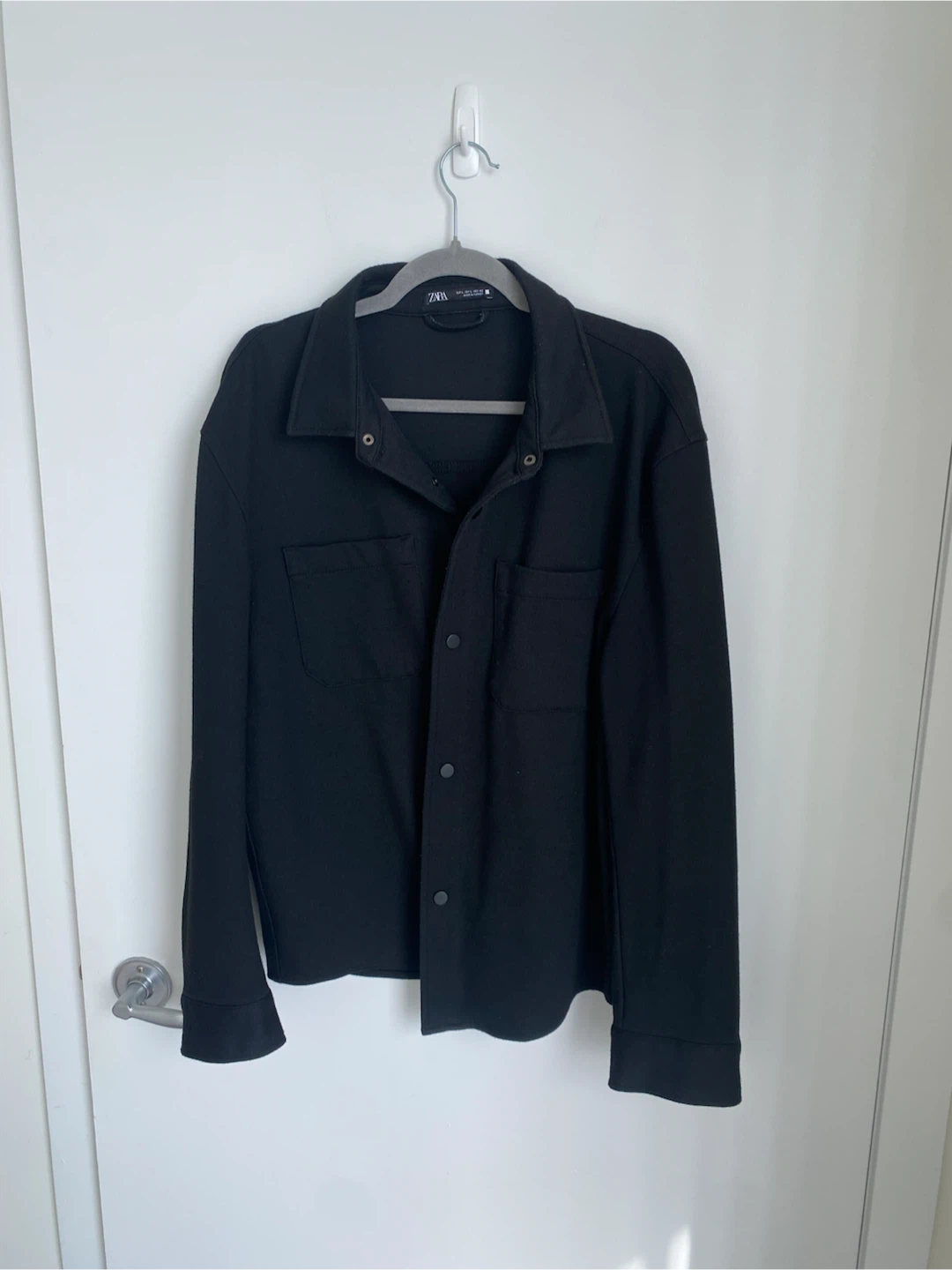 ZARA Black Button-Up Shirt Jacket - photo 3