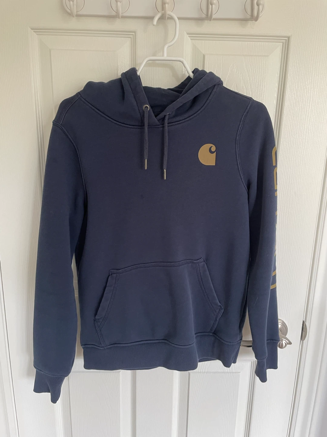 Carhartt Navy Relaxed Fit Hoodie Size S (4-6)