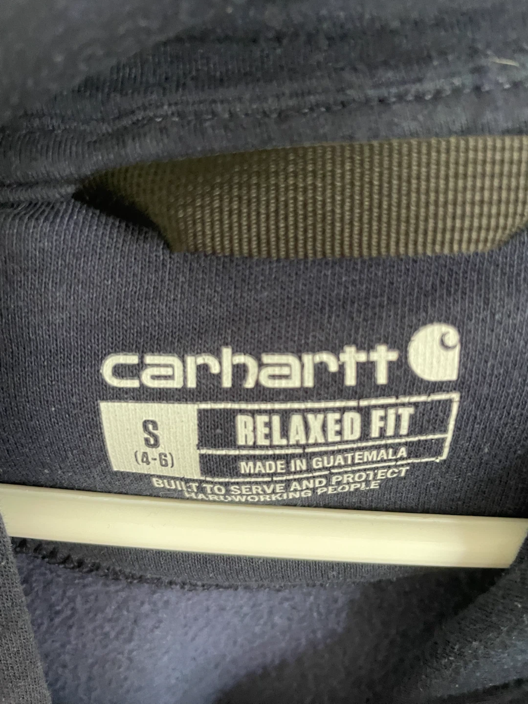 Carhartt Navy Relaxed Fit Hoodie Size S (4-6) - photo 4