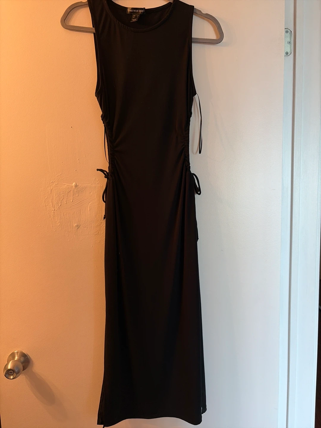 Streetwear Society Black Midi Dress