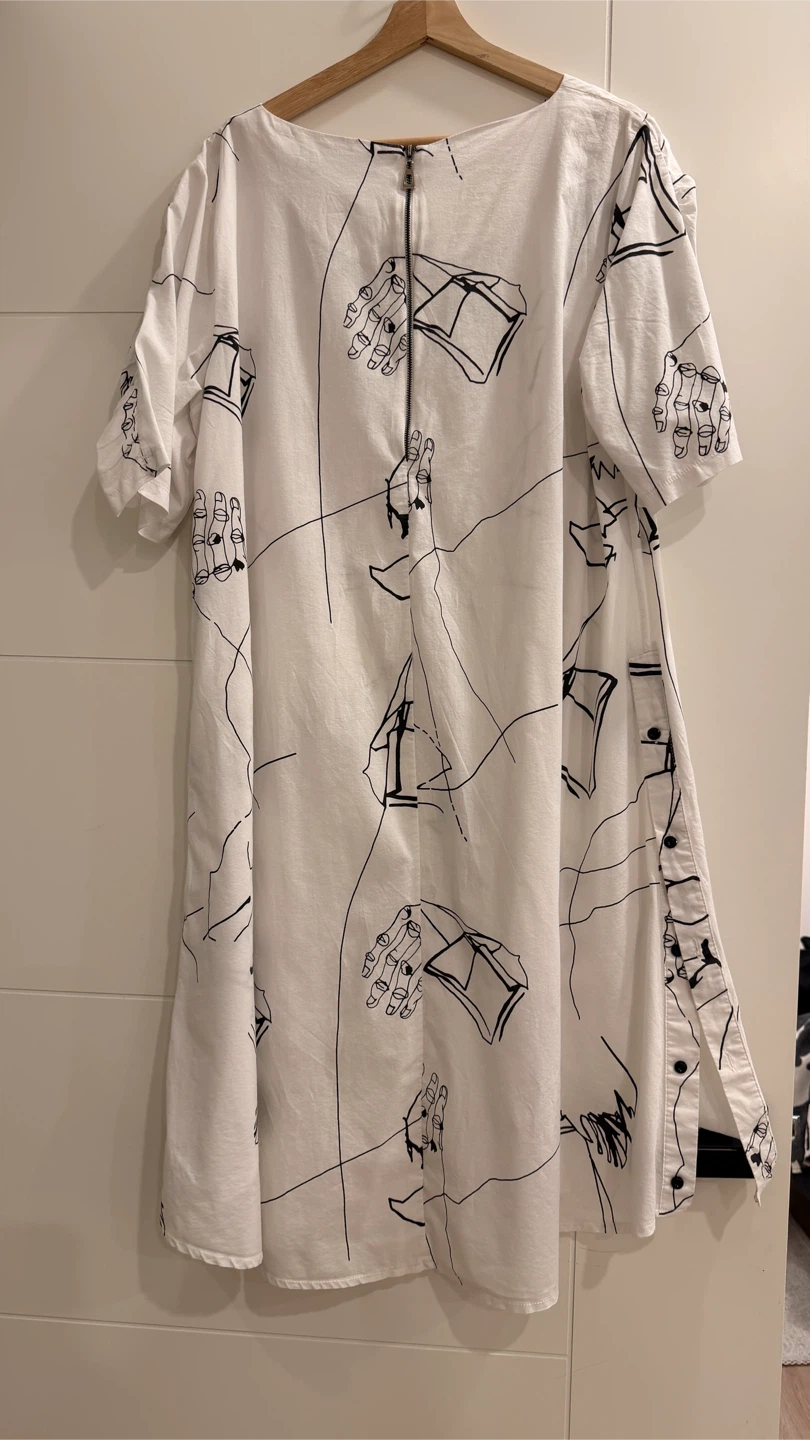 AX Paris White and Black Graphic Print Dress - photo 2