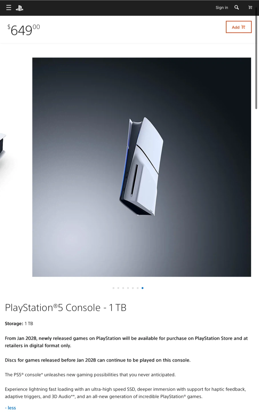 PlayStation 5 Slim Disc Edition with extra - photo 4