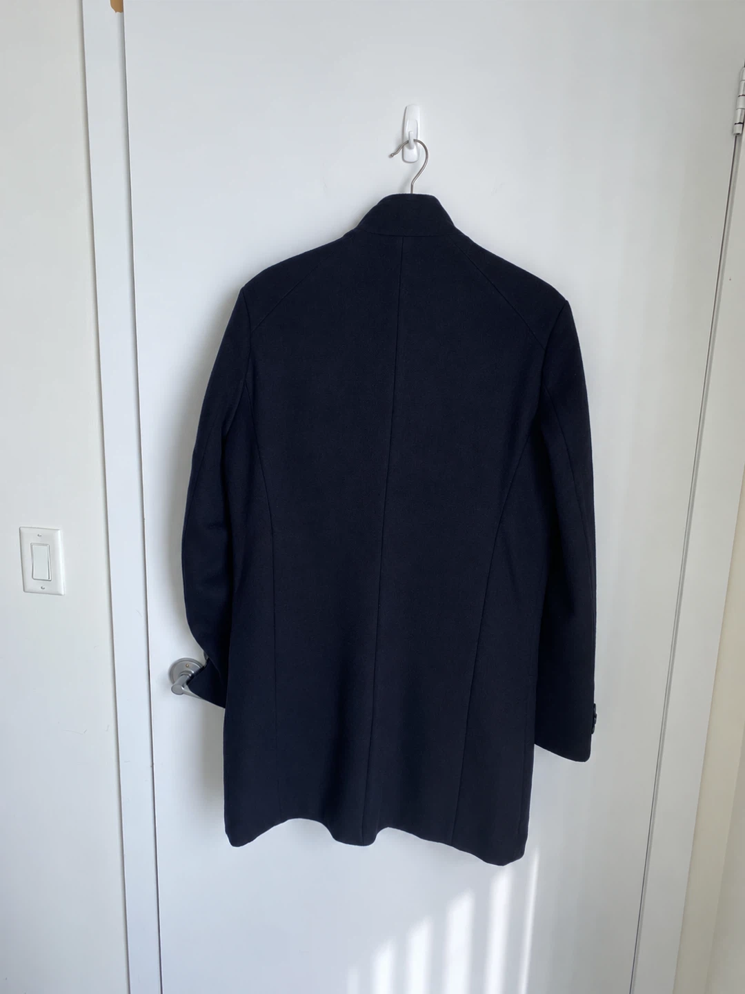 Navy Blue Wool Coat - photo 2