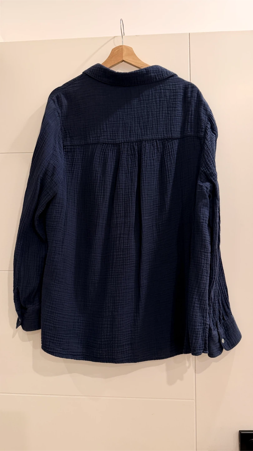 Tamara H. Navy Blue Button-Down Shirt - photo 2