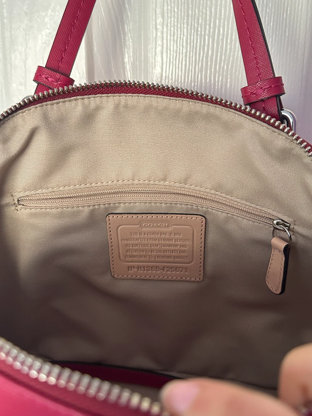 Coach Fuchsia Peyton Dome Satchel - photo 2