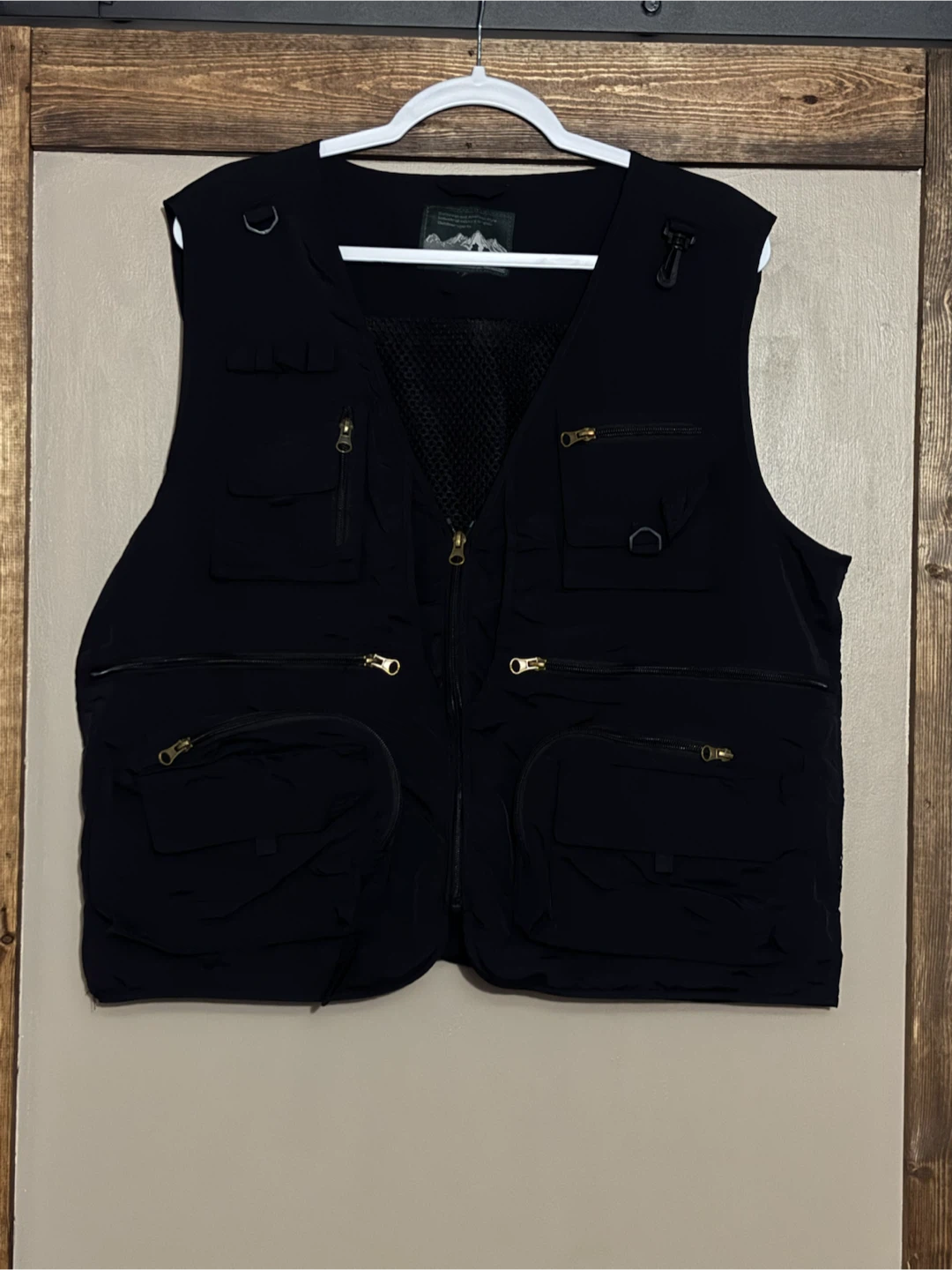 Black Outdoor Utility Vest L/XL